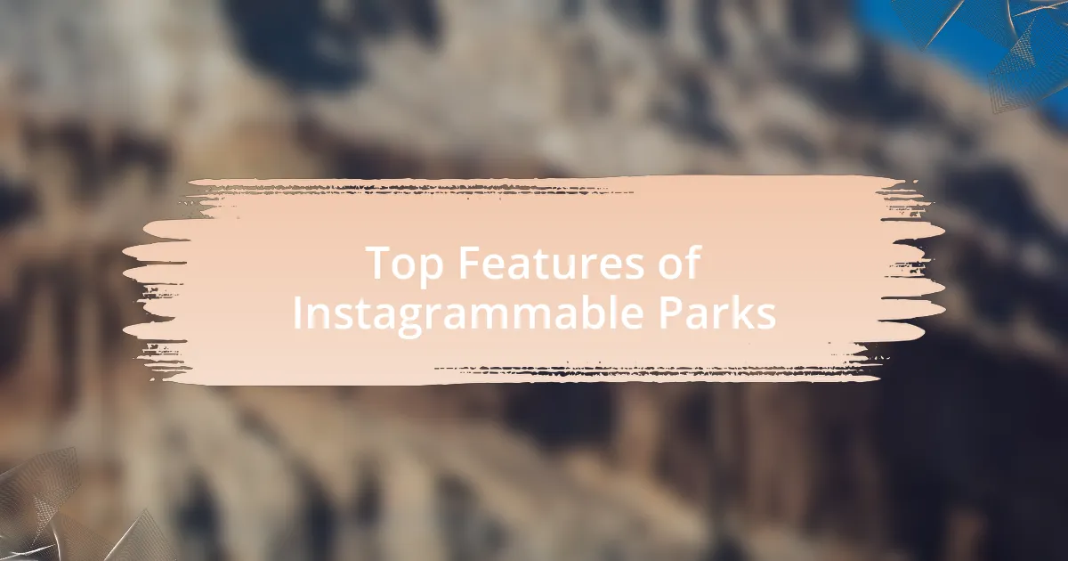 Top Features of Instagrammable Parks